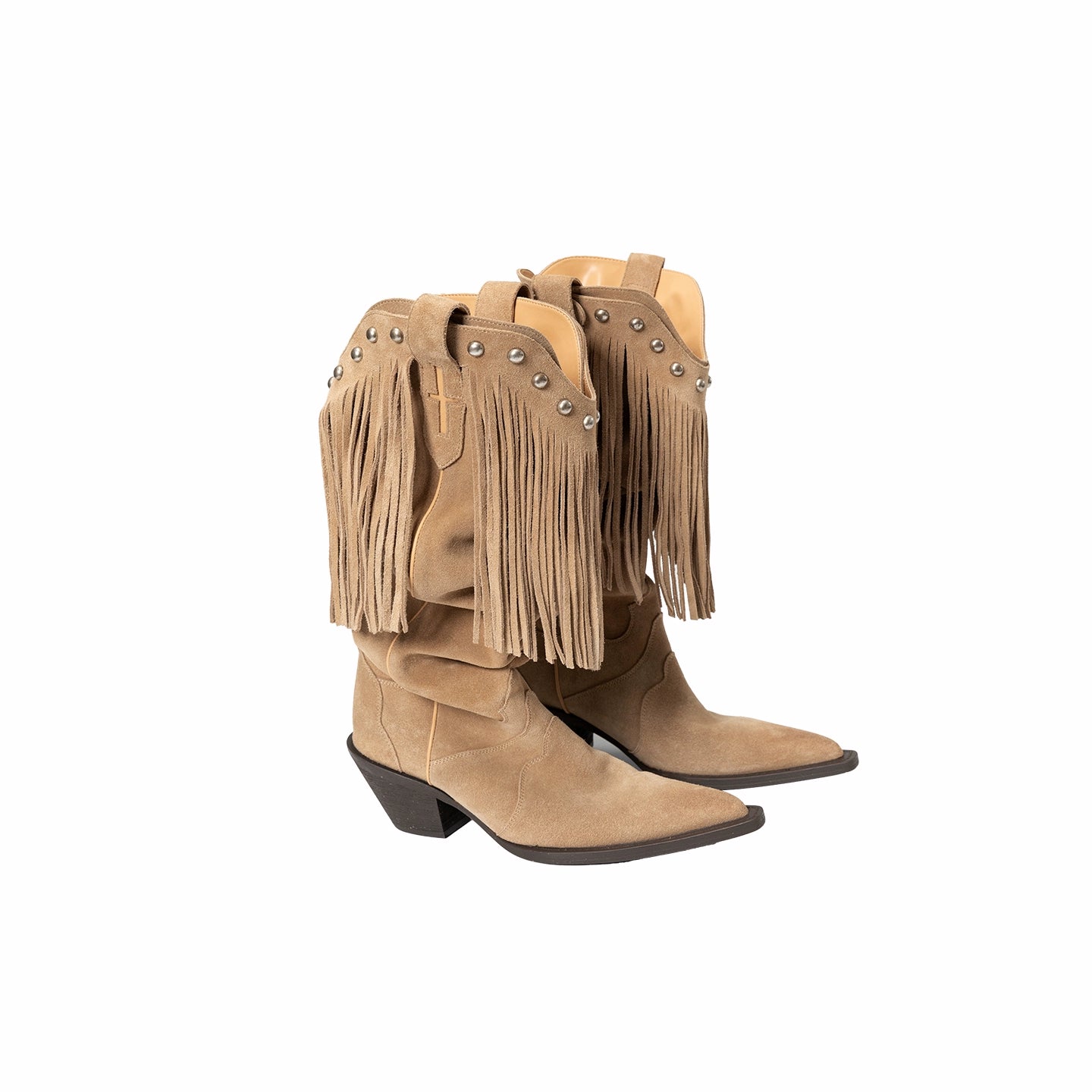 V-Cut Pointed Western Boots