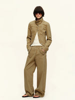 Washed Adjustable Straight Pants