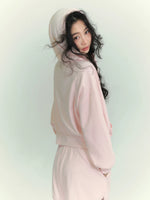 Waffle Hoodie Shorts Vest Set