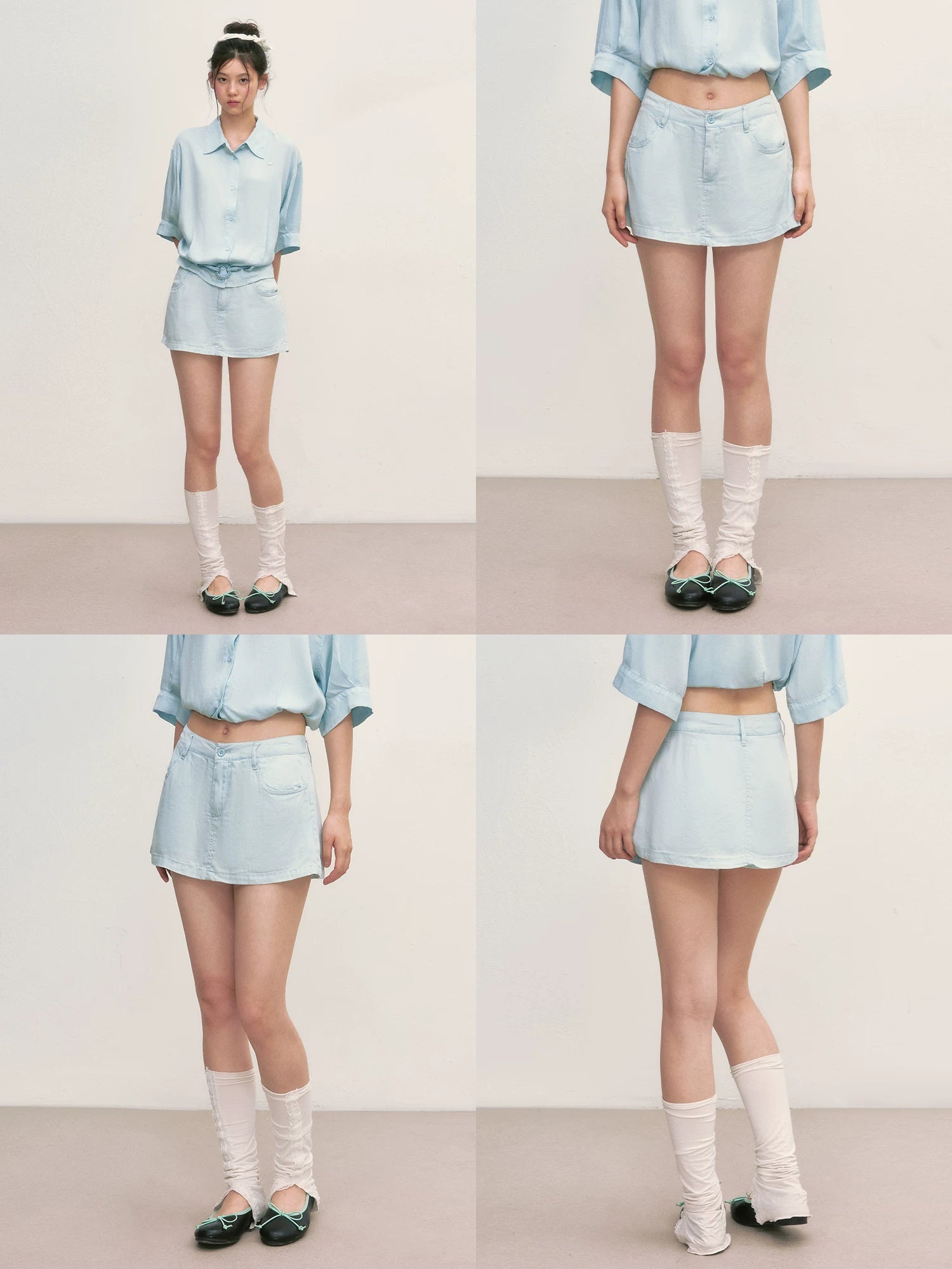 Light Blue A-Line Skirt