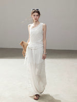 Hollow Knit Tank Top & Pants Set