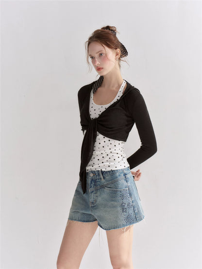 Rhinestone Denim Shorts