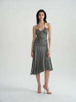 Grey Beaded Woven Strap Vacation Set