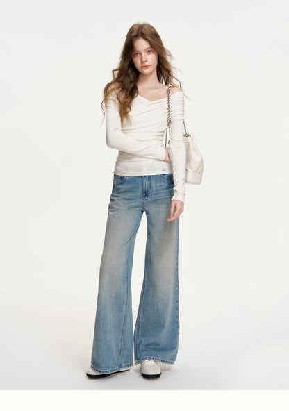Cross-Neck Off-Shoulder Top