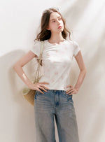 Blurred Rose Printed T-Shirt