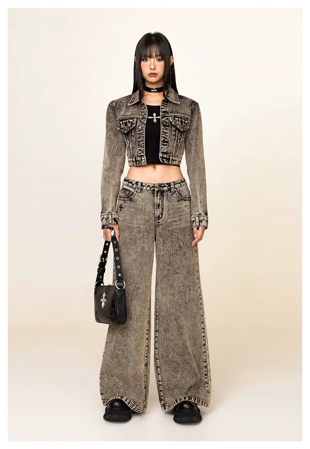 Compass Classic Wide Leg Flared Jeans