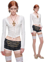 Lace V Neck Knit Top