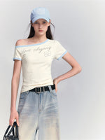 Rhinestone Shoulder Top