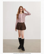 Pleated A Line Skirt