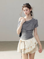 Asymmetric Short Sleeve Top