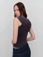 Stretch-Fit Knit Tied Tank Top