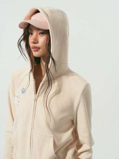 Bear Embroidered Hoodie Set