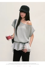 Layered Hem Faux Top