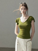 Flutter Sleeve Crop Top