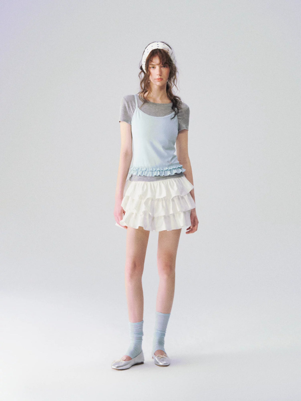 Ruffle Layered Tee Set