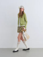 Plaid Tie Waist skirt