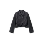 Black & Brown Lyocell-Cotton Moto Jacket