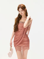 Mesh Lace Bustier Dress