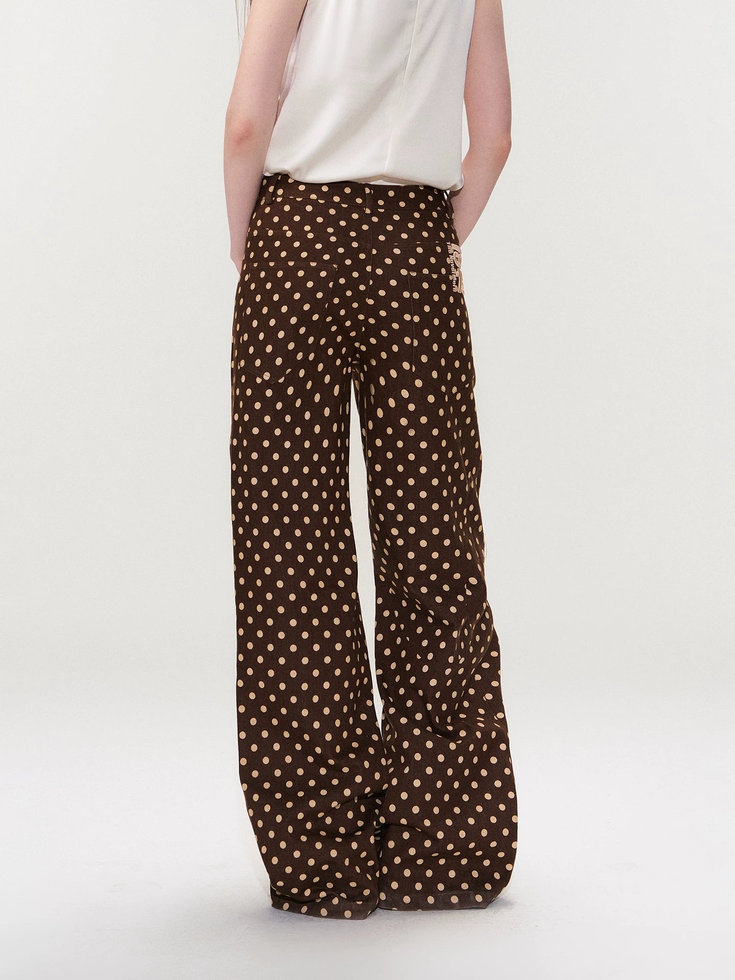 Brown Polka Dot Jeans