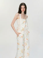 Vintage Floral Print Overalls