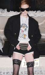 Black Contrast Layered Blazer