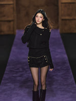 Wool Cable Mock-Neck Sweater