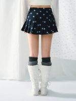 Polka Dot Pleated Skirt