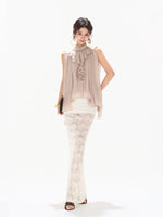 Ruffle Chiffon Cape Blouse