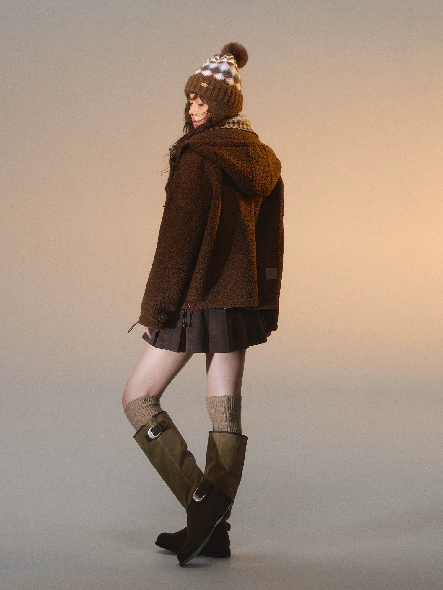 Reversible Plaid Sherpa Jacket