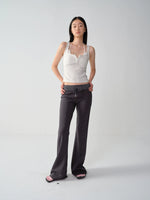 Cooling Modal Low-Waist Flared Wide-Leg Pants