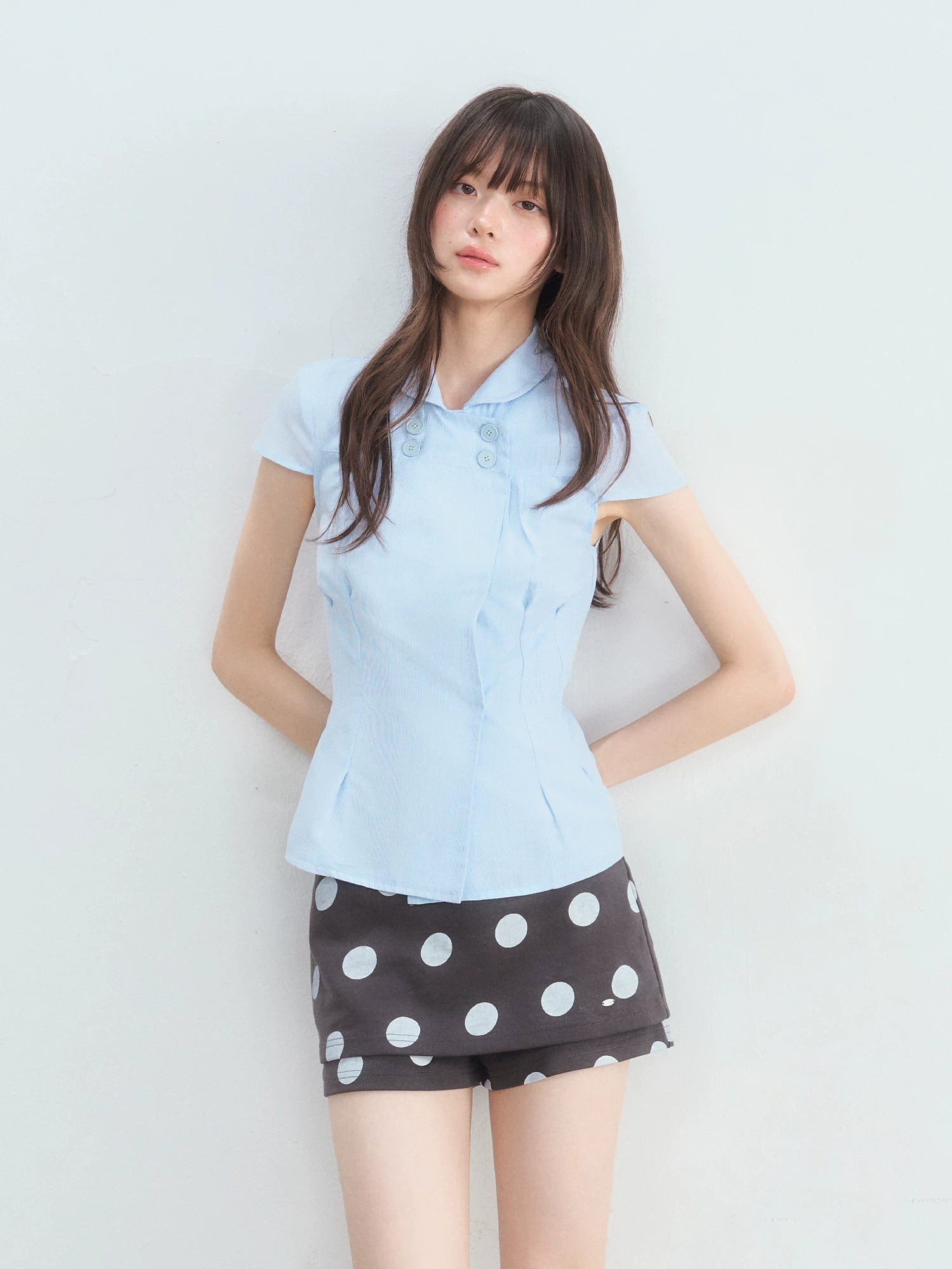Preppy Double-Breasted Shirt