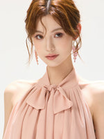 Light Pink Crystal Satin Dress