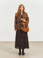 Multi-Pocket Suede Jacket