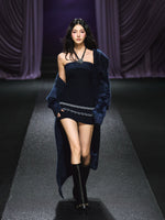 Knit Cardigan Colorblock Dress Set