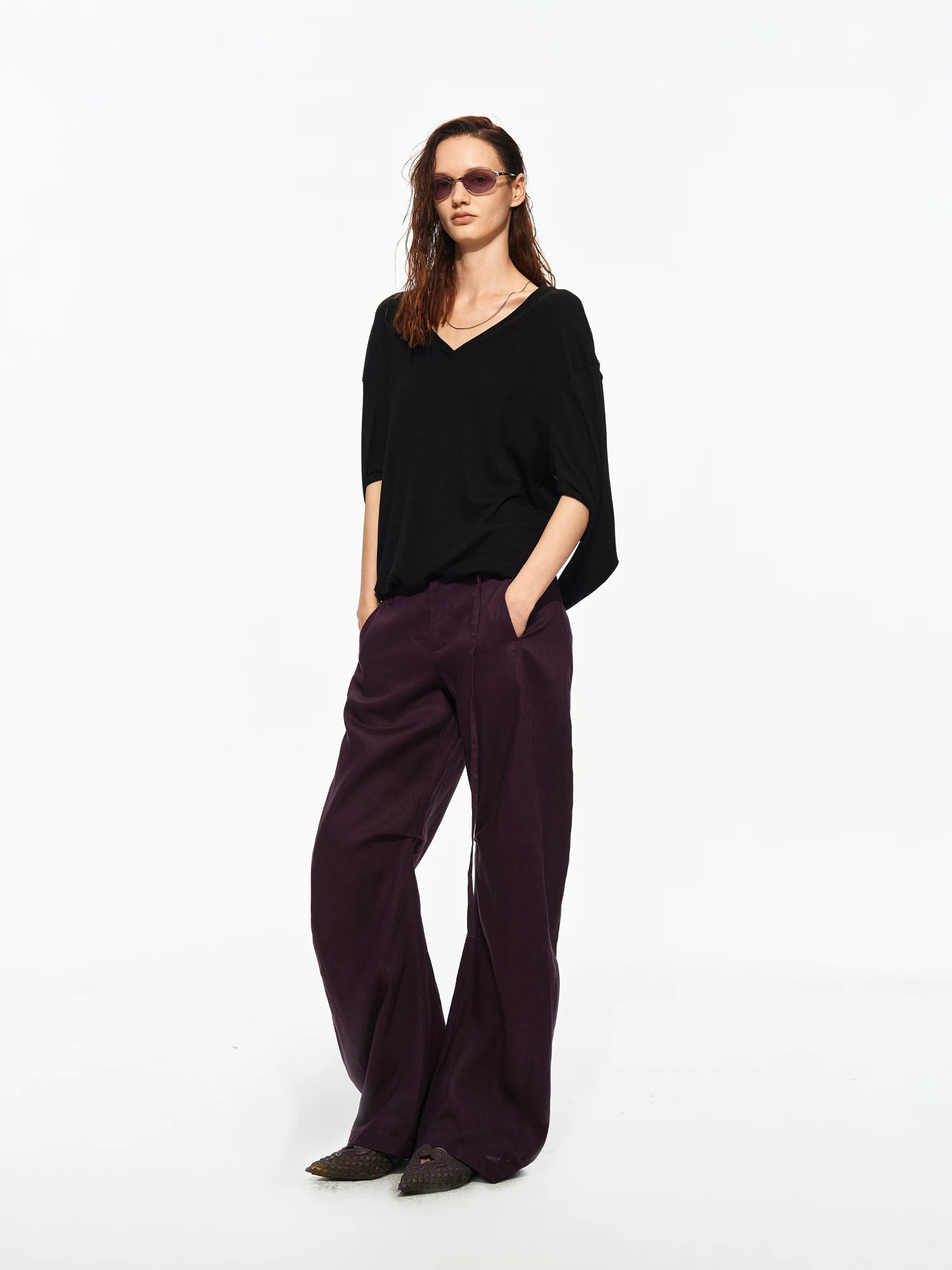 Linen Lyocell Twist Pants