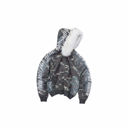 Camo Embroidered Hoodie Sweat Set