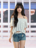 Striped Off Shoulder Top
