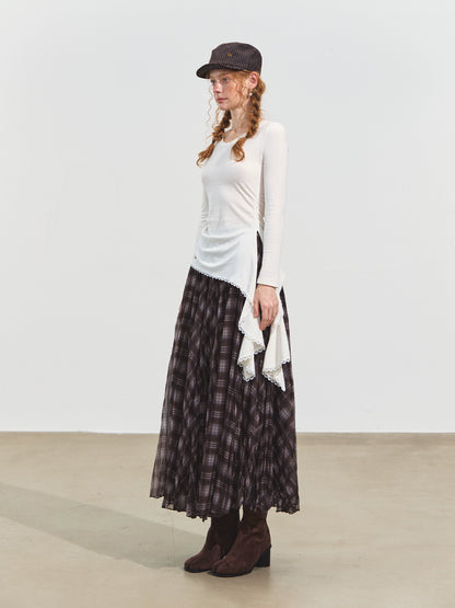 Sweetheart Neck Asymmetric Ruched Top