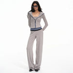 Contrast Hooded Lounge Set