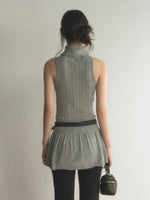 High Neck Sleeveless Knit Dress