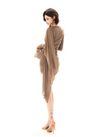 Asymmetric Mesh Knit Dress