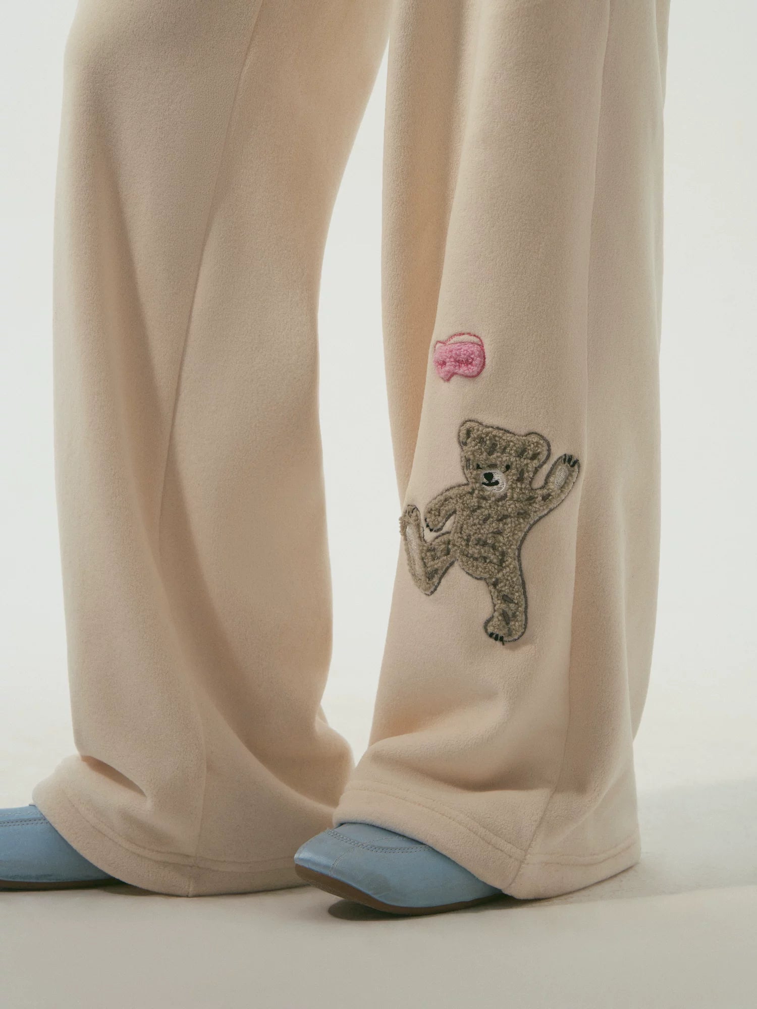 Bear Embroidered Hoodie Set