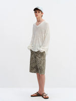 Leopard Print Cargo Shorts