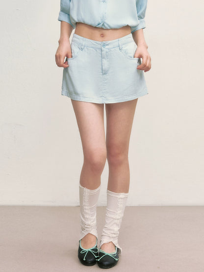 Light Blue A-Line Skirt