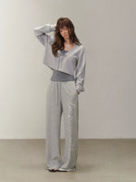Ruched V Neck Layered Top