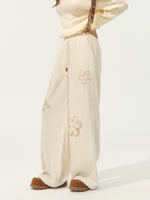 Floral Pleated Drawstring Pants