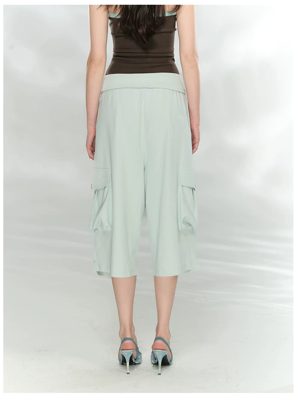 Waffle Cargo Cropped Pants