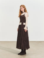 Contrast Tie Crewneck Sweater