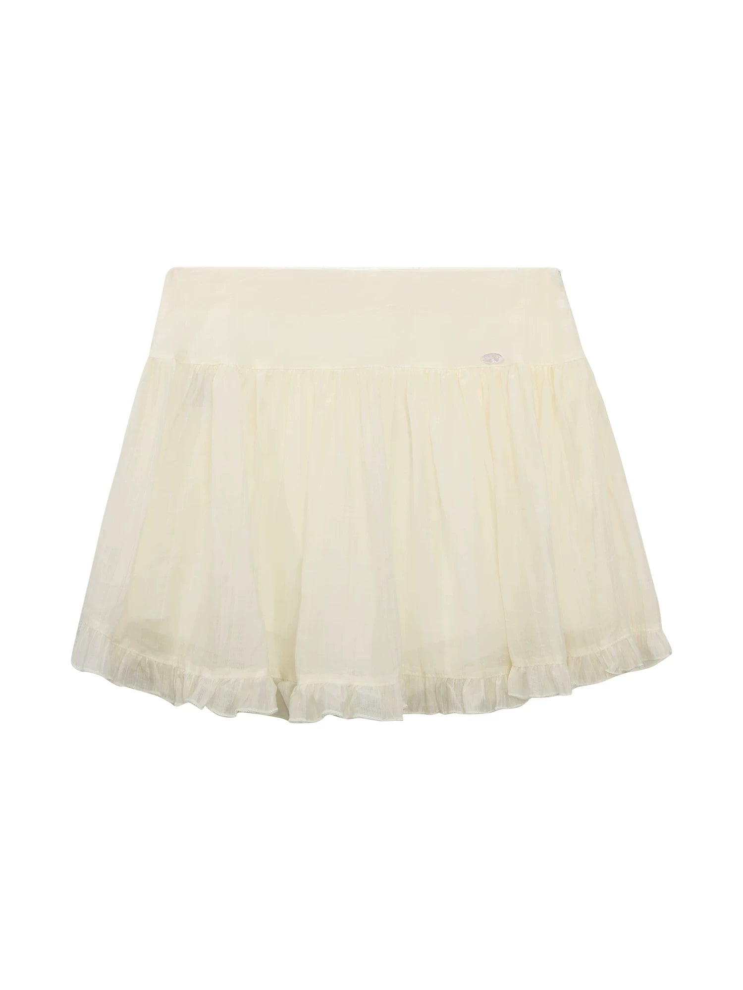 Apricot Ballet Ruffle Mini Skirt