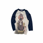 Bone Rhinestone Raglan Tee